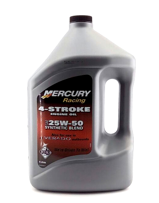 8M0096727 Моторное масло MERCURY Racing/QUICKSILVER 25W50, полусинтетическое для любых 4-тактных мот