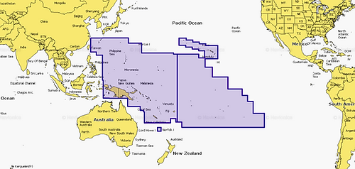 Карта Navionics 34XG PACIFIC ISLANDS Тихий океан