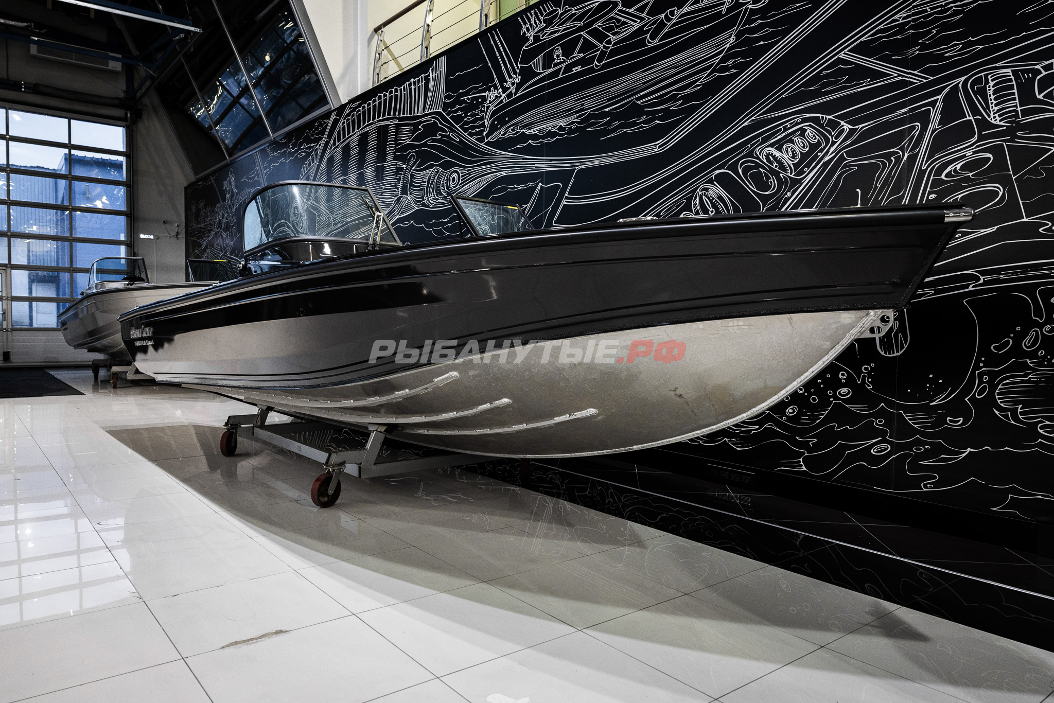 NorthSilver 700M Fish Sport на катере — пример установки, Рыбанутые.РФ