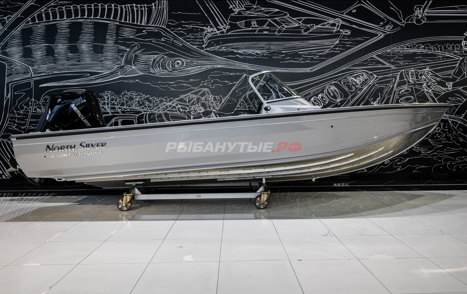 NorthSilver 650M Fish Sport на катере — пример установки, Рыбанутые.РФ