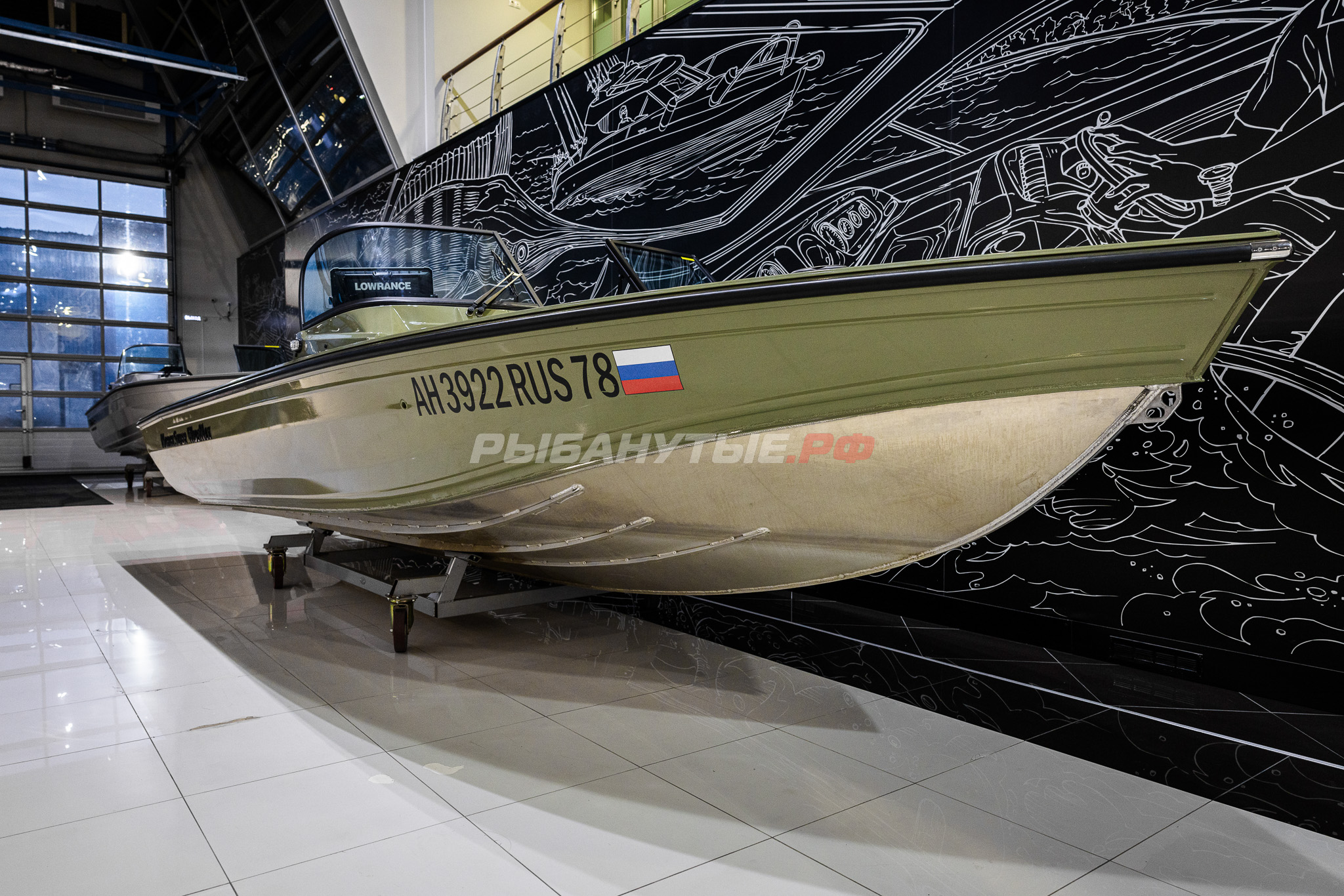 NorthSilver WideMax на катере — пример установки, Рыбанутые.РФ