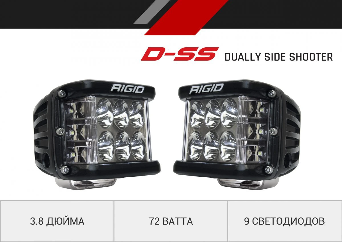 RIGID D-SS Серия PRO (9 светодиодов) Водительский свет (пара) на катере — пример установки, Рыбанутые.РФ