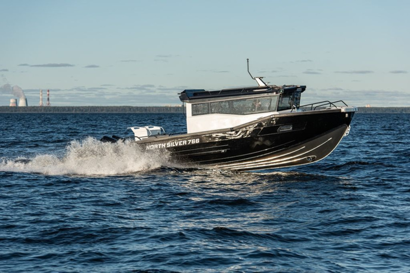 NorthSilver 766M XXL на катере — пример установки, Рыбанутые.РФ