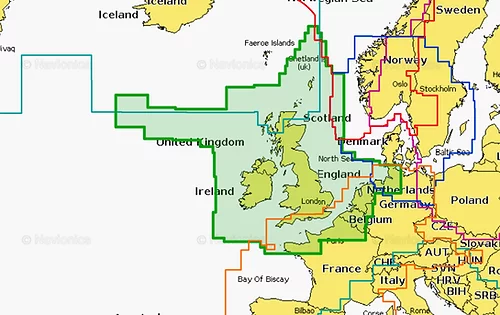 Карта Navionics 28XG UK, IRELAND & HOLLAND Великобритания, Ирландия и Голландия