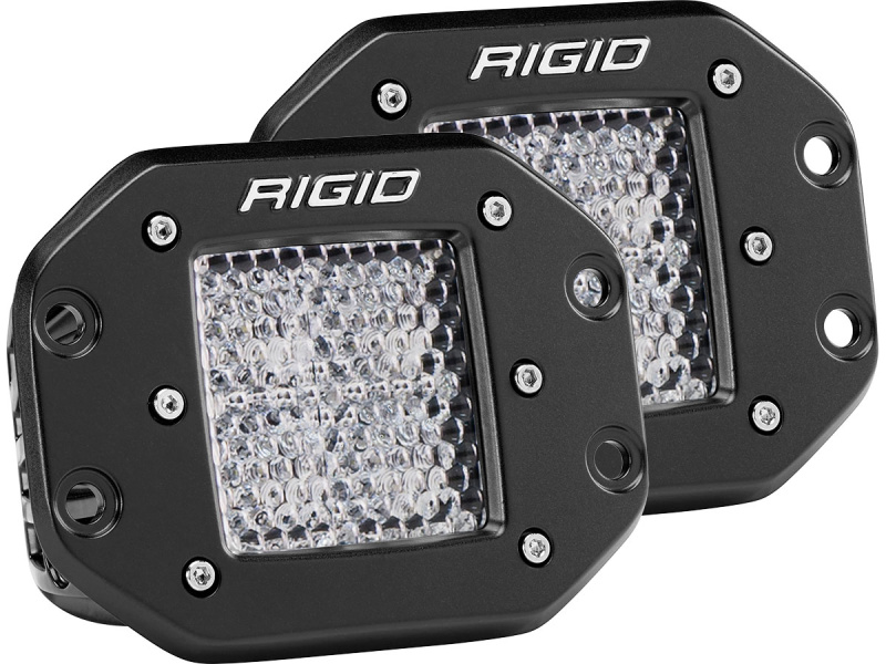 RIGID D-серия PRO (4 светодиода) — Рабочий свет — Врезная установка (пара) на катере — пример установки, Рыбанутые.РФ