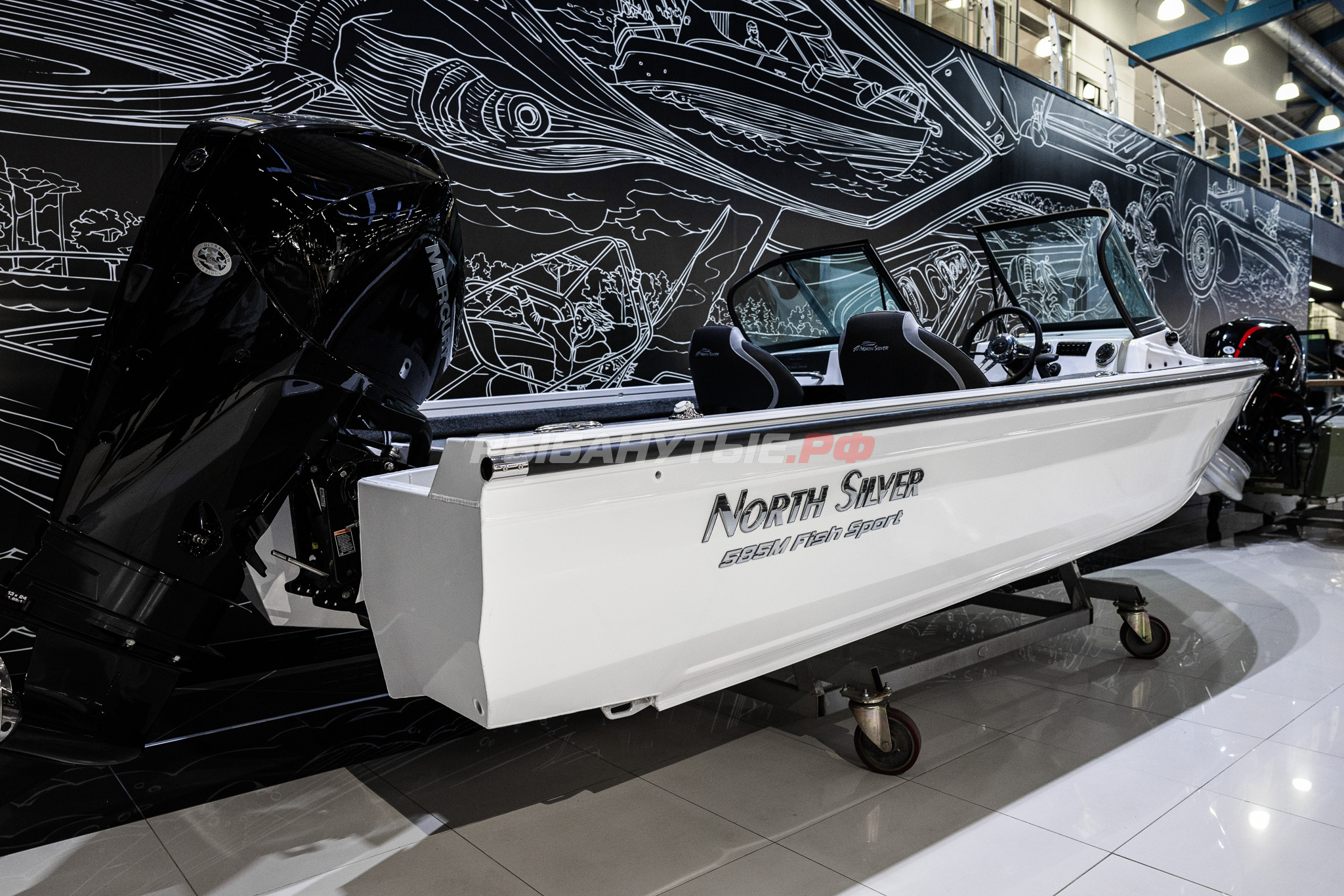 NorthSilver 585M Fish Sport на катере — пример установки, Рыбанутые.РФ