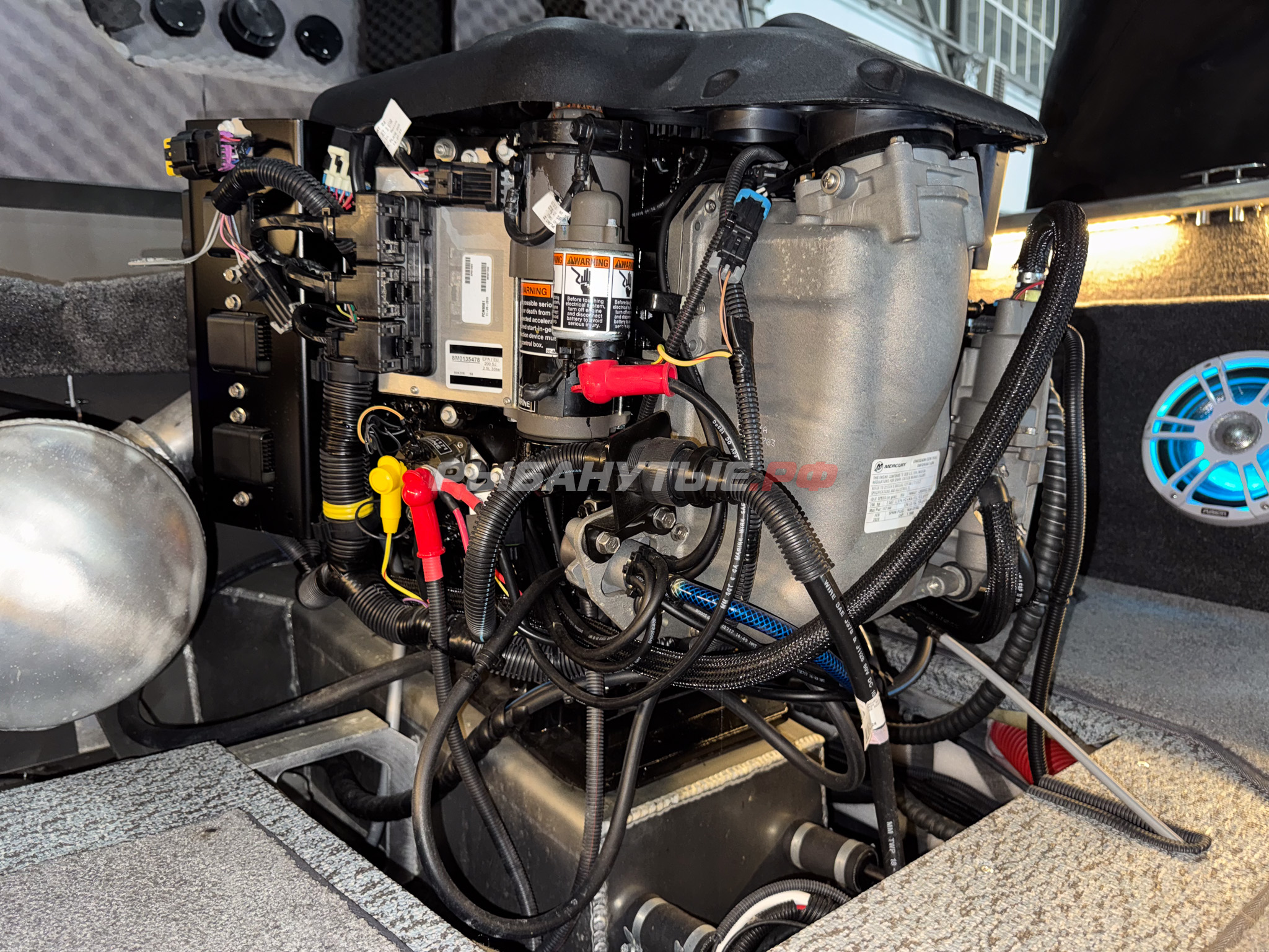 Лодка Росомаха R6000S + Mercury Optimax 200 + прицеп на катере — пример установки, Рыбанутые.РФ