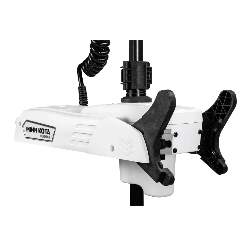 Minn Kota Riptide Terrova QUEST 90/115 lb. Thrust, 72" Shaft, Wireless Remote, White на катере — пример установки, Рыбанутые.РФ