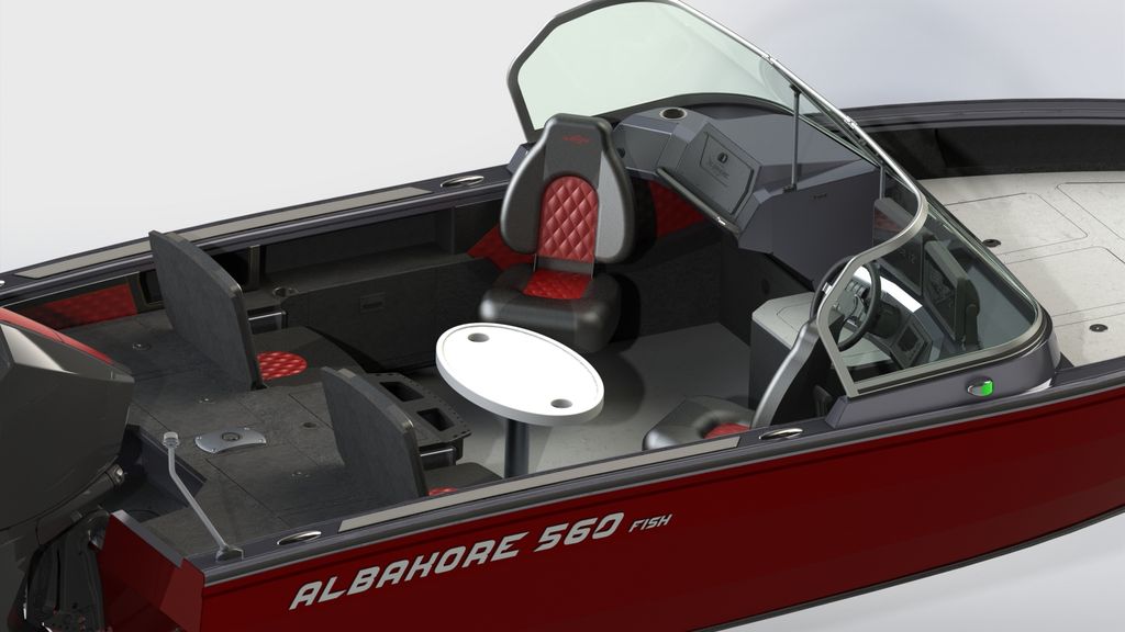 Albakore 560 Fish на катере — пример установки, Рыбанутые.РФ