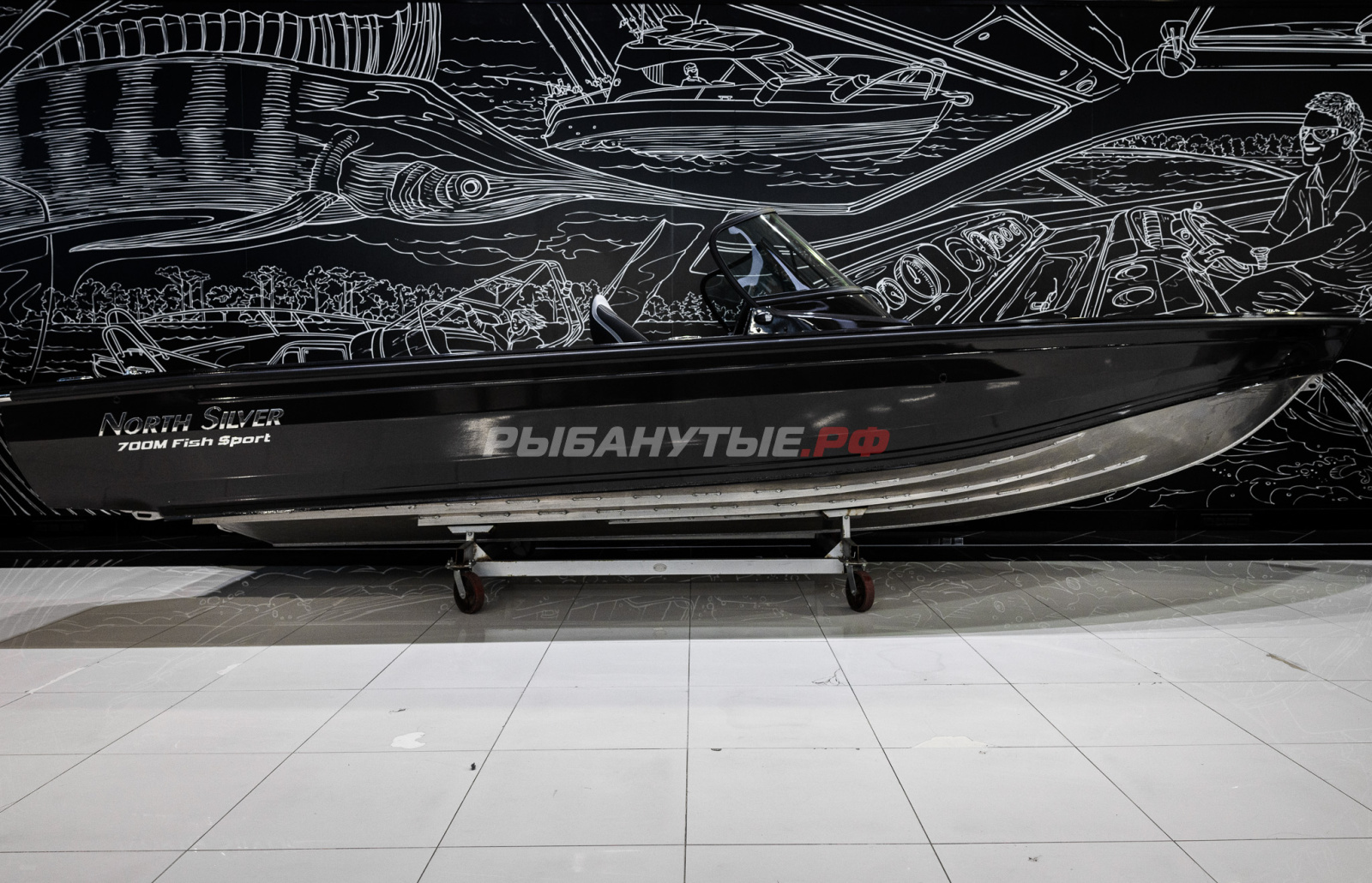 NorthSilver 700M Fish Sport на катере — пример установки, Рыбанутые.РФ