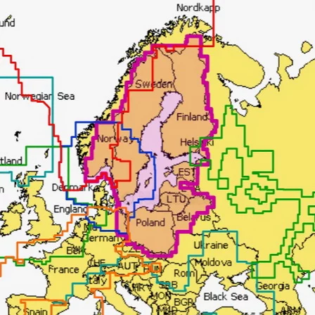 Карта Navionics 44XG BALTIC SEA Балтийское море, Калининград, Куршсикй залив, Белорусс