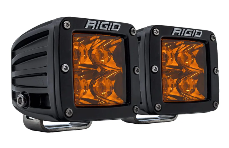 RIGID D-серия PRO (4 светодиода) — Дальний свет- Янтарный свет (пара) на катере — пример установки, Рыбанутые.РФ