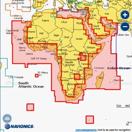 Карта Navionics 30XG AFRICA & MIDDLE EAST Африка и Ближний Восток