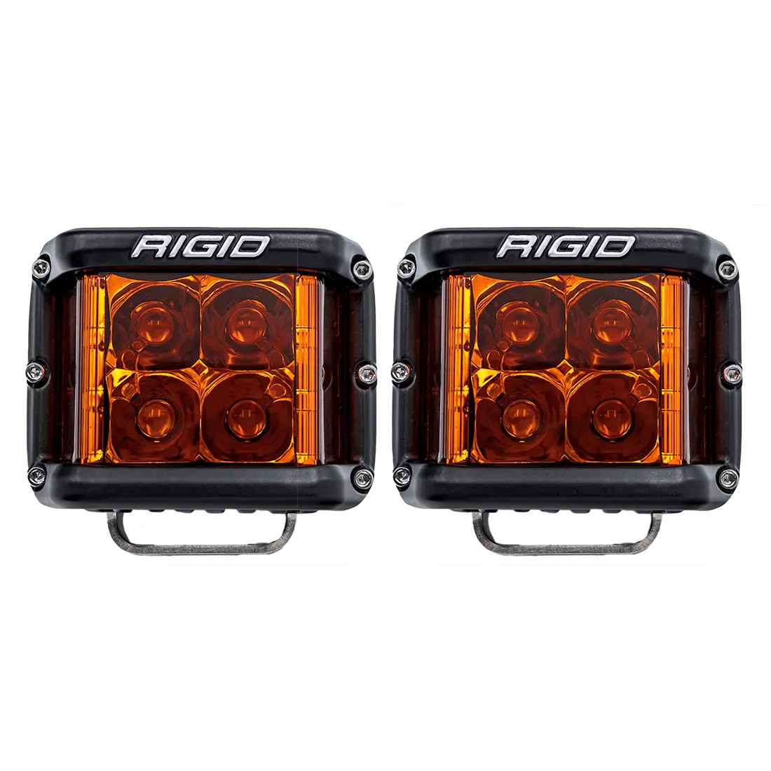 RIGID D-SS Серия PRO (7 светодиодов) Янтарный дальний свет (пара) на катере — пример установки, Рыбанутые.РФ