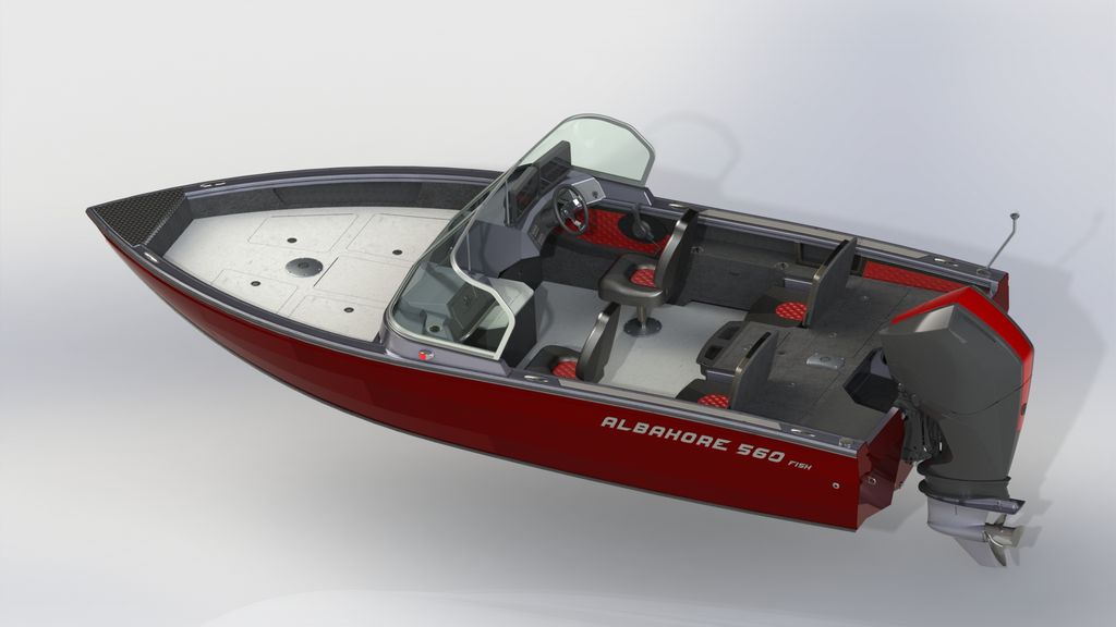 Albakore 560 Fish на катере — пример установки, Рыбанутые.РФ