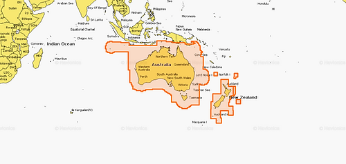 Карта Navionics 50XG AUSTRALIA & NEW ZELAND Австралия, Новая Зеландия