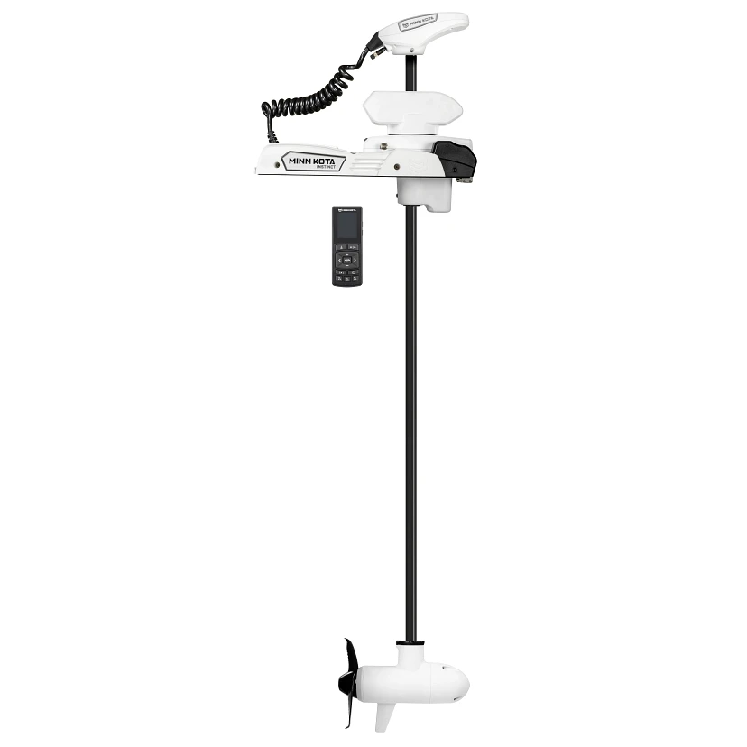 Minn Kota Riptide Instinct QUEST 90/115 lb. Thrust, 72" Shaft, Wireless Remote, White на катере — пример установки, Рыбанутые.РФ