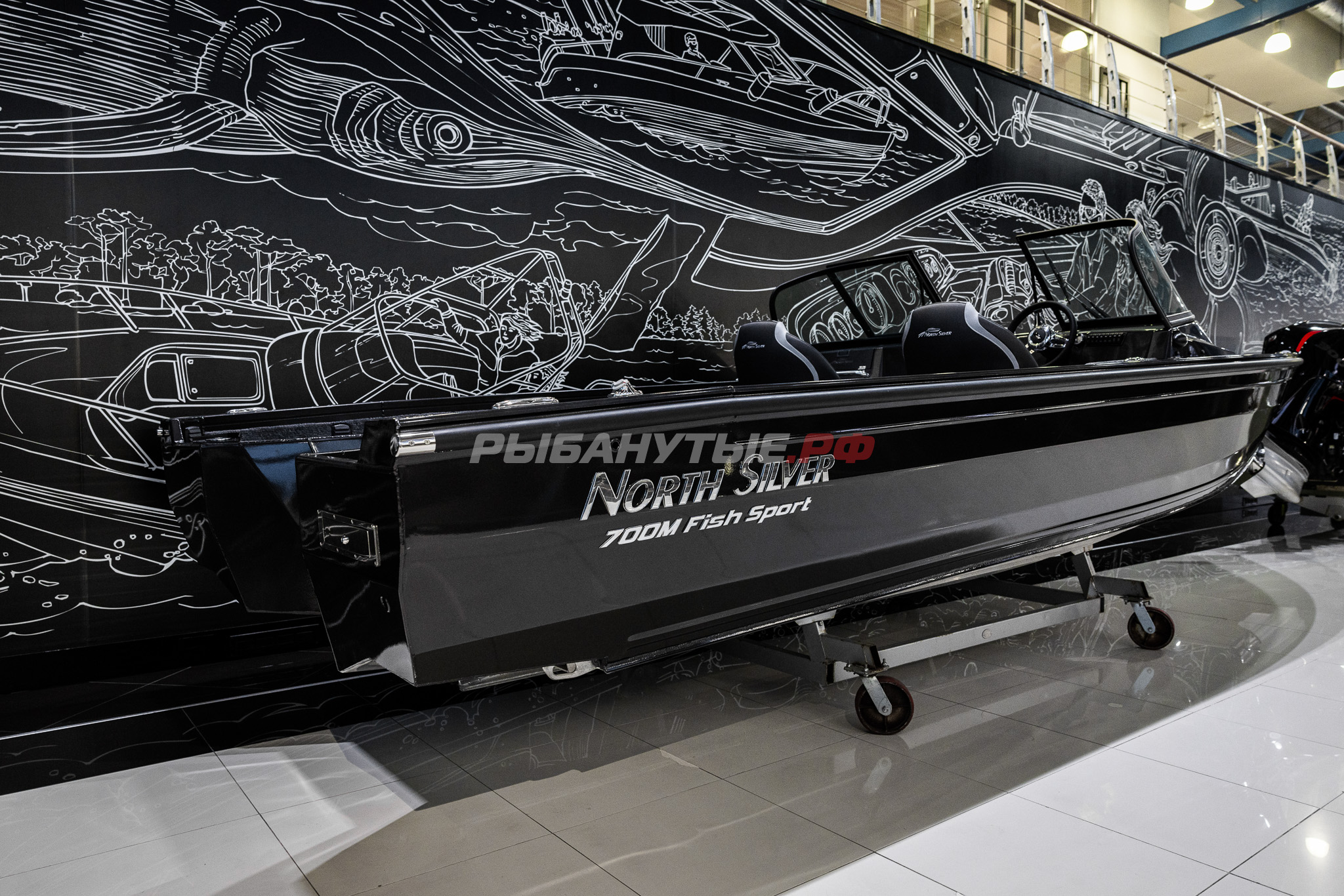 NorthSilver 700M Fish Sport на катере — пример установки, Рыбанутые.РФ