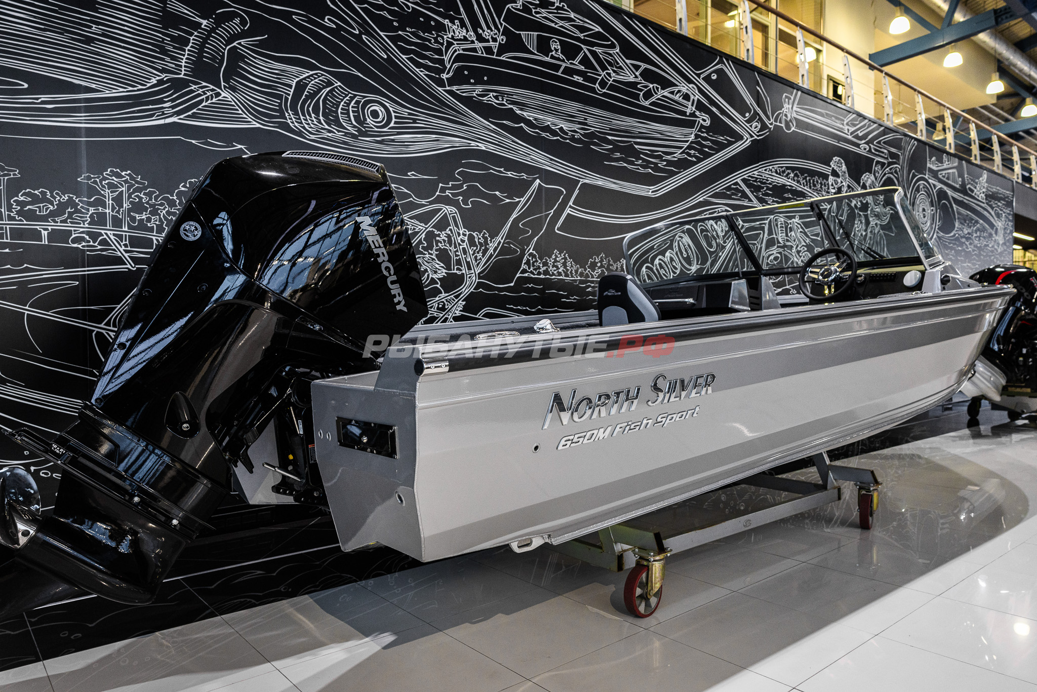 NorthSilver 650M Fish Sport на катере — пример установки, Рыбанутые.РФ