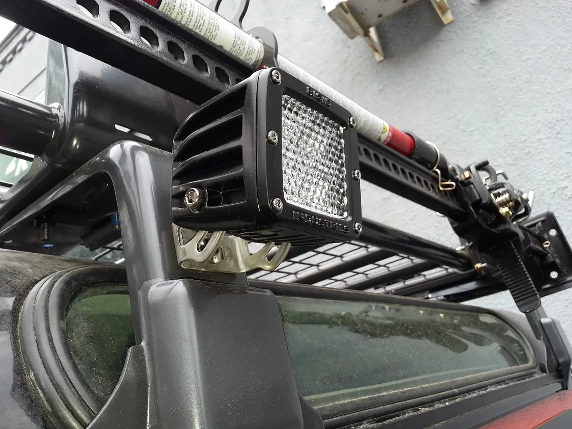 RIGID D-серия PRO (4 светодиода) — Ближний свет (пара) на катере — пример установки, Рыбанутые.РФ
