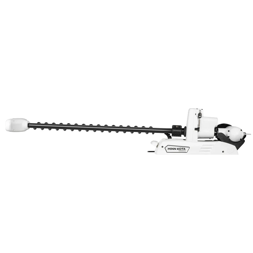 Minn Kota Riptide Terrova QUEST 90/115 lb. Thrust, 72" Shaft, Wireless Remote, White на катере — пример установки, Рыбанутые.РФ