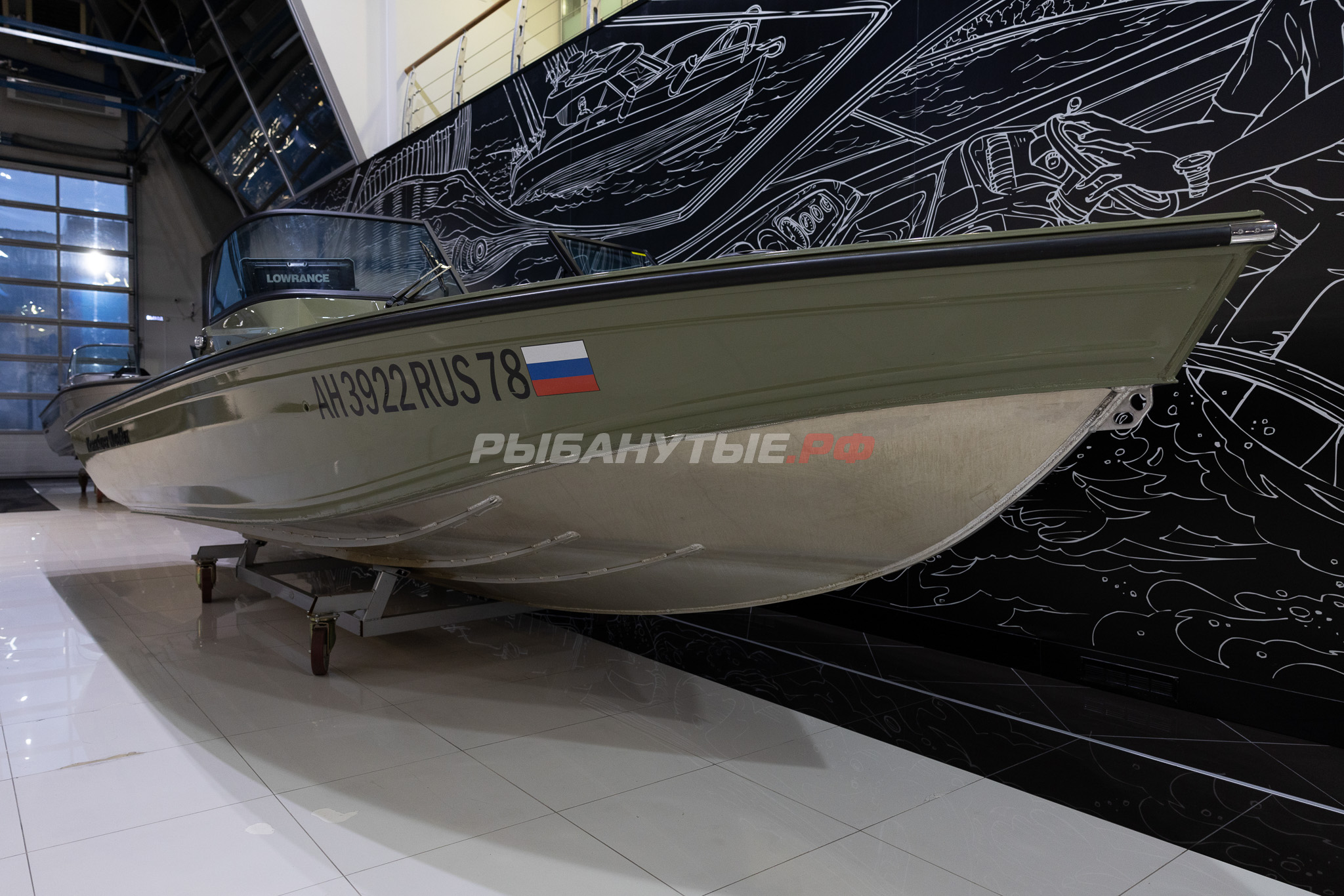 NorthSilver WideMax на катере — пример установки, Рыбанутые.РФ